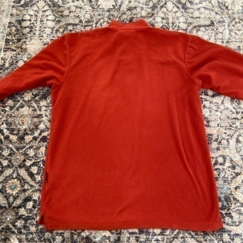 Jack Wolfskin‎ Orange Fleece 3/4 Zip Pullover Sweater - Picture 9 of 10